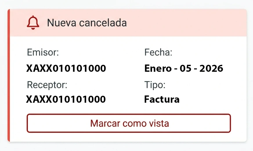 Alerta de CFDI cancelado en Descarga Masiva de XML