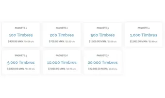 Paquetes de timbres disponibles para facturación cfdi 4.0